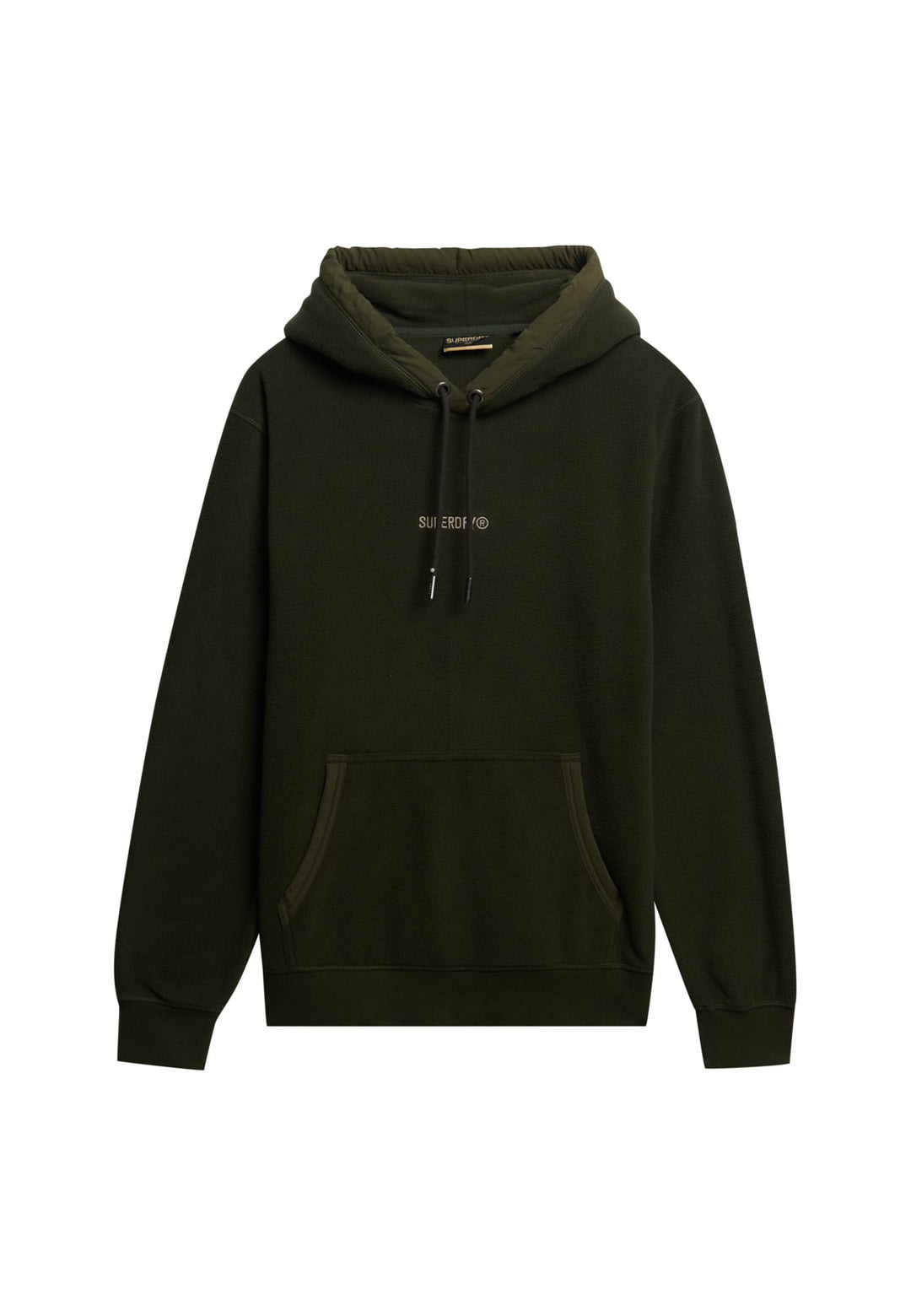 Superdry Micro Logo Fleece Hoodie donkergroen – heren