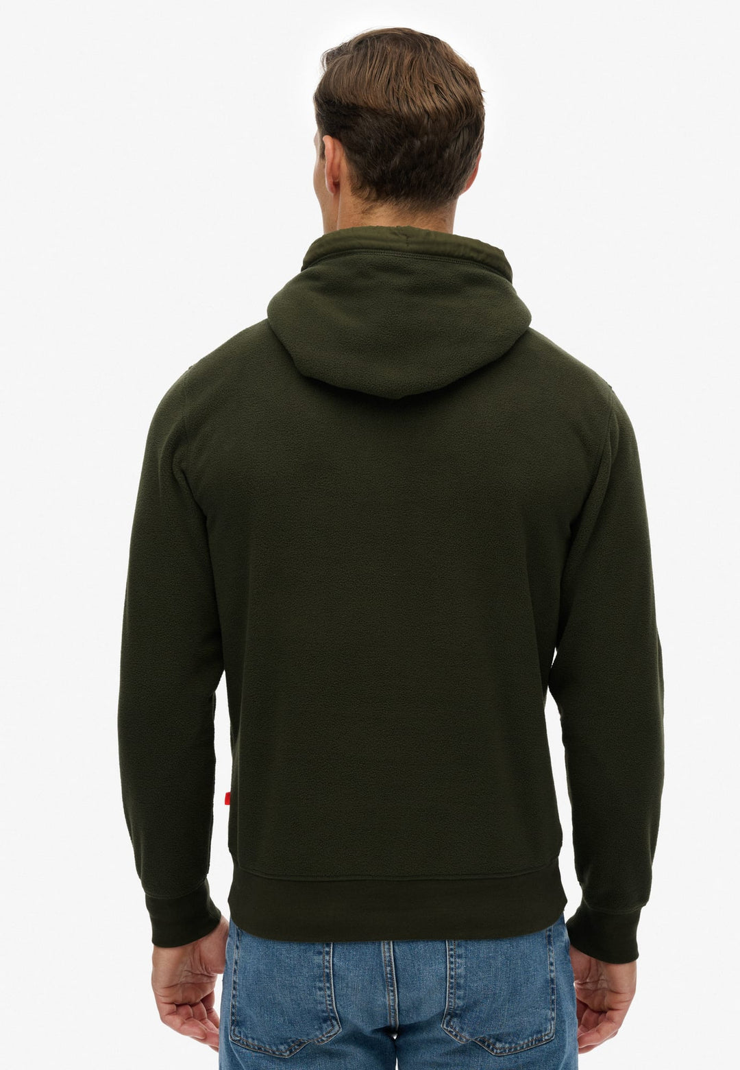 Superdry Micro Logo Fleece Hoodie donkergroen – heren