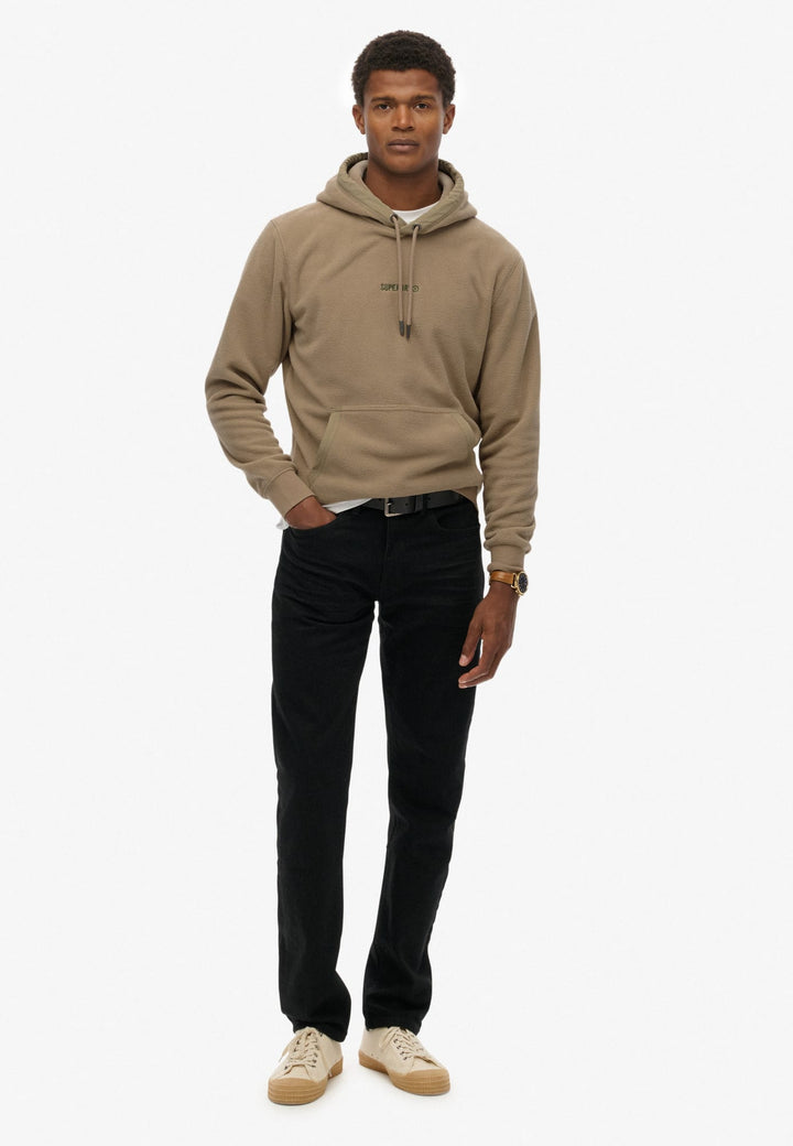 Superdry fleece hoodie zand – heren