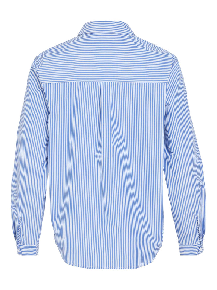 Vila VIDOJA LS STRIPED TAPE SHIRT – dames blouse - Blauw Dessin