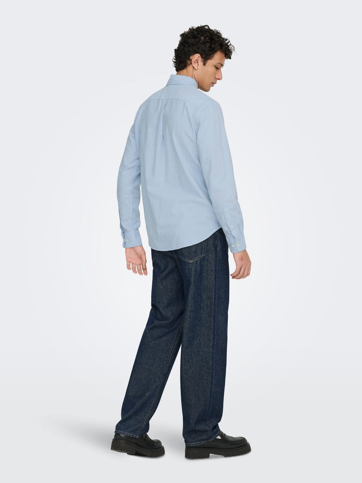 ONLY & SONS Gaton overhemd l/m lichtblauw – heren