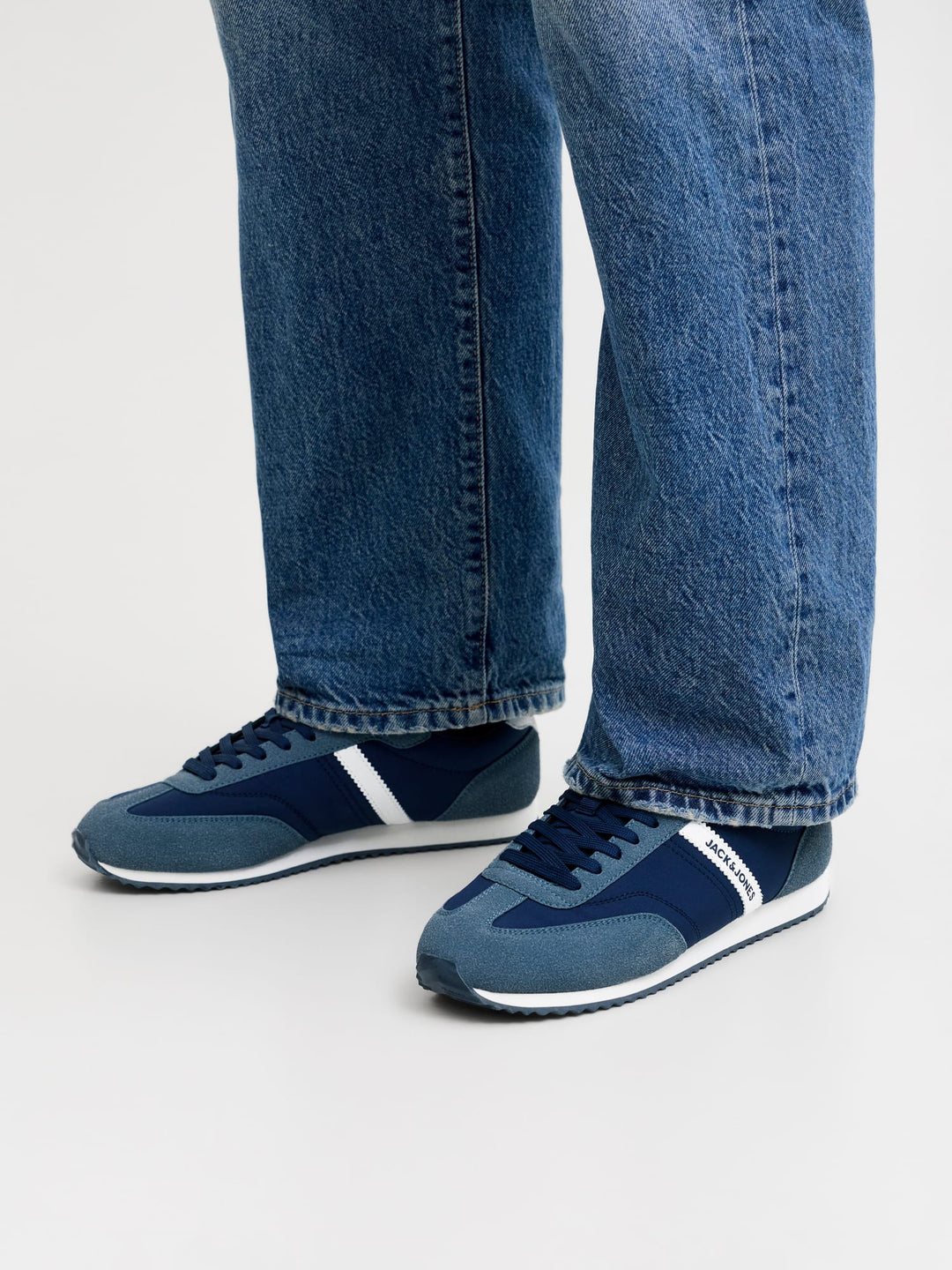 Jack & Jones JFWBURTON RUNNER sneakers blauw – heren - Blauw Dessin