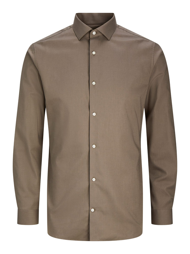 Jack & Jones 12227385 parker overhemd – heren - Bruin