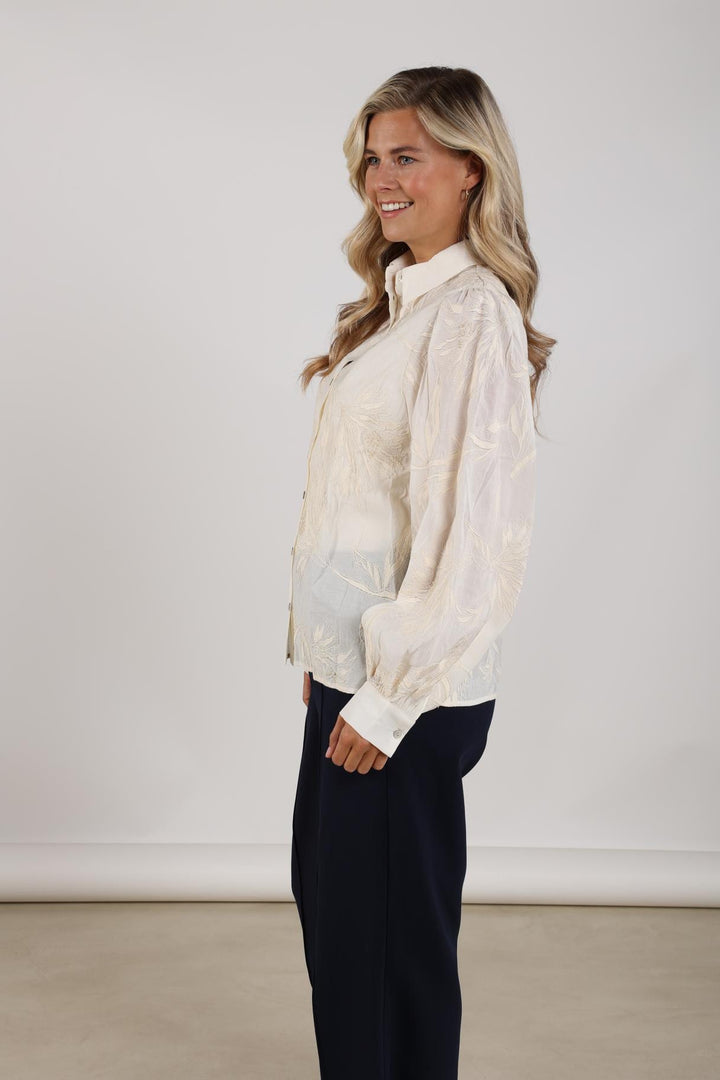 Nukus Avy blouse l/m ecru – dames