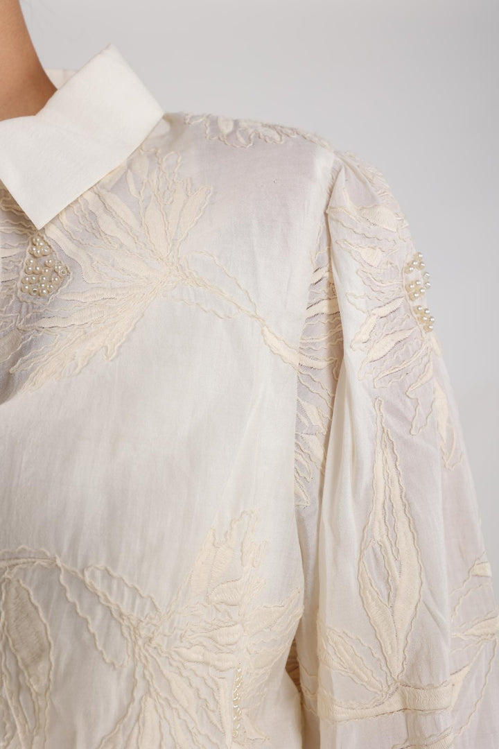 Nukus Avy blouse l/m ecru – dames