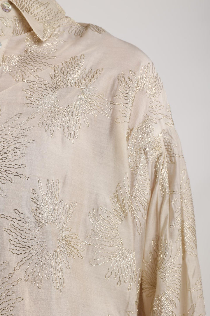 Nukus Nola Blouse Embroidery ecru dessin – dames