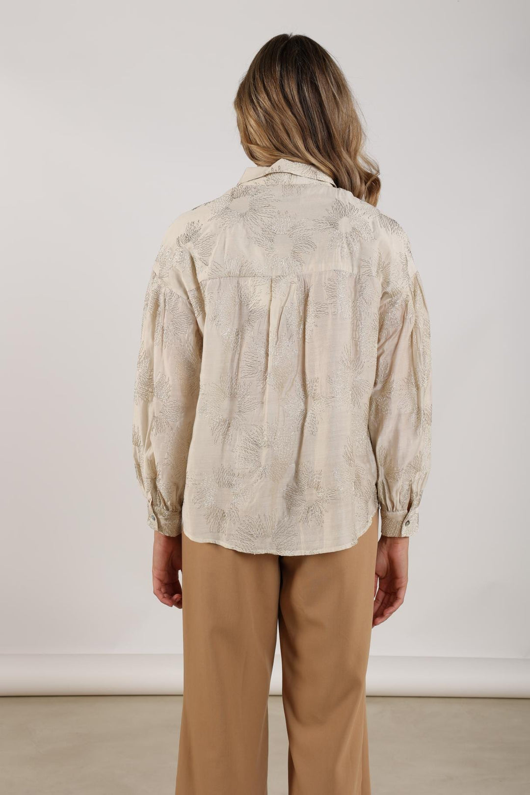 Nukus Nola Blouse Embroidery ecru dessin – dames