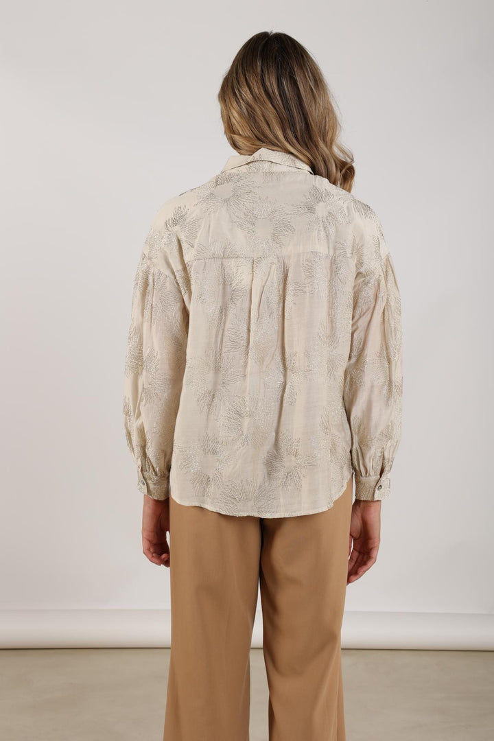 Nukus Nola Blouse Embroidery ecru dessin – dames