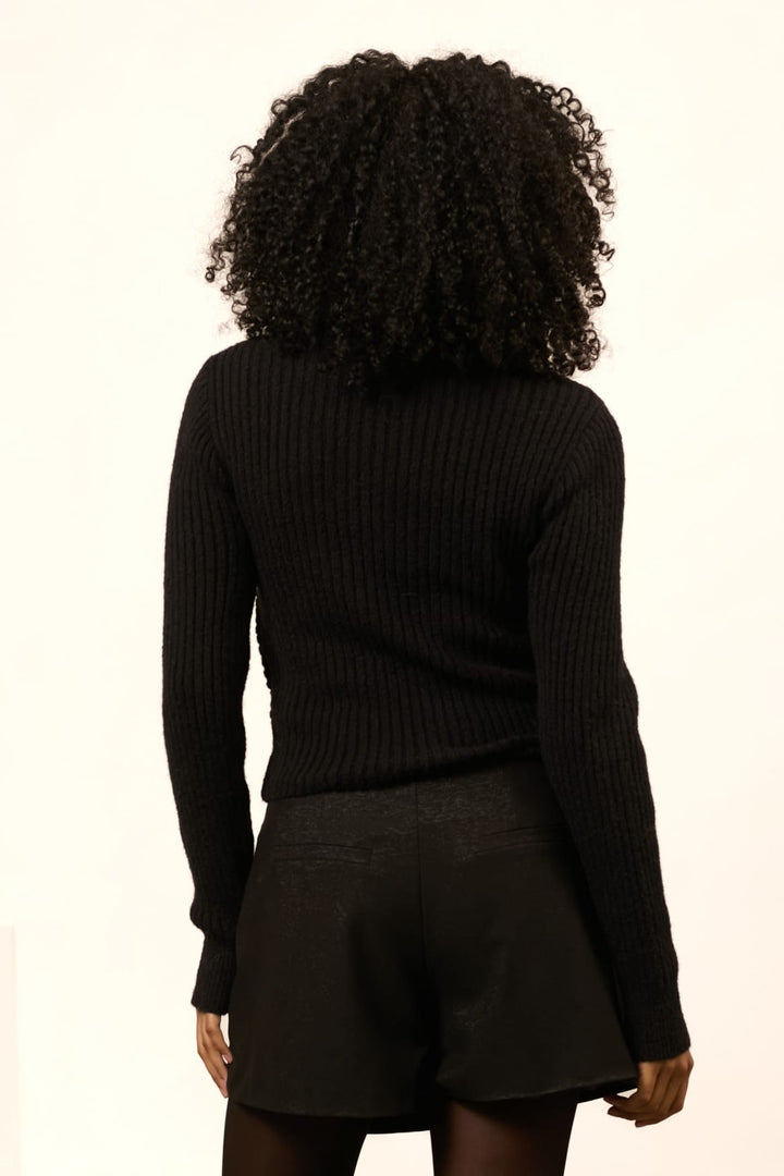 Lofty Manner QK04.1-KW Sweater Katja – dames trui zwart