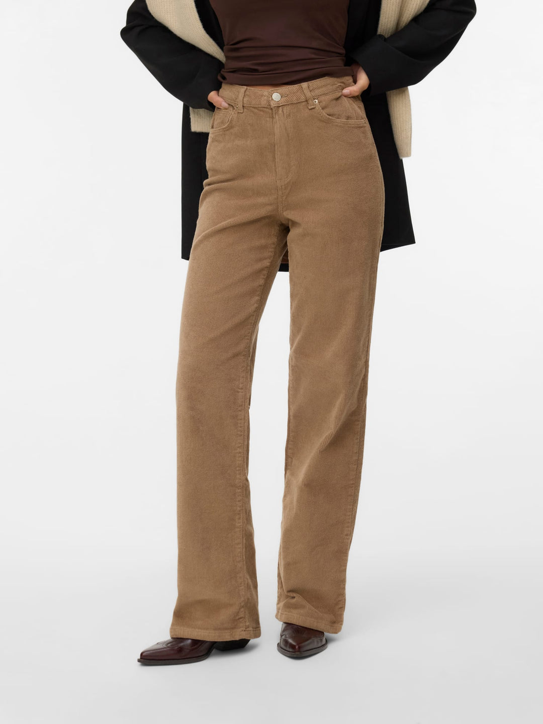 VERO MODA Tessa lange broek licht bruin – dames - L34