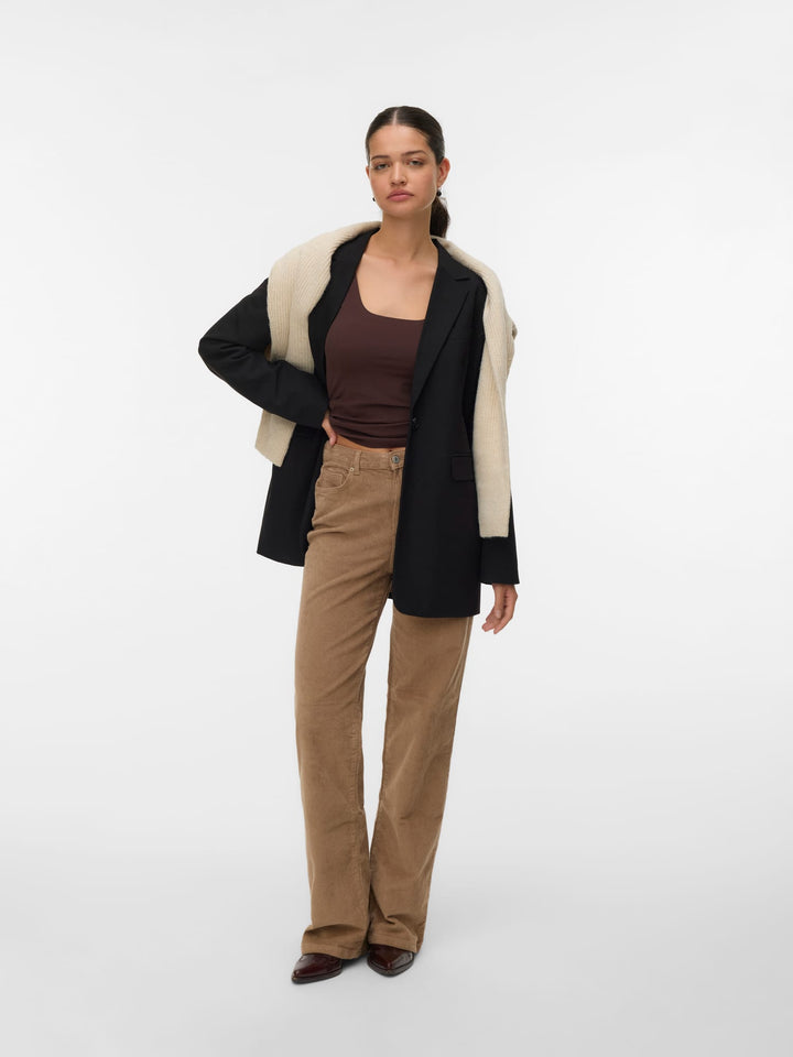 VERO MODA 10315350 Tessa lange broek dames licht bruin - L34