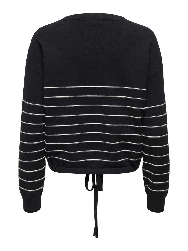 Only gebreide pullover zwart dessin – dames