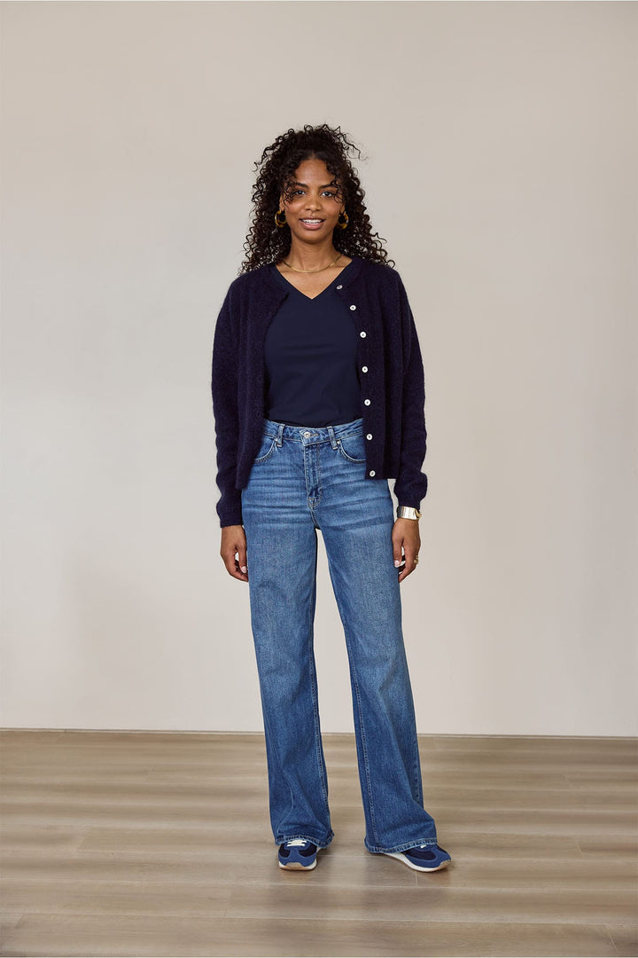 Studio Anneloes 11505 Lexie jeans bootcut flare fit dames - Blue Denim