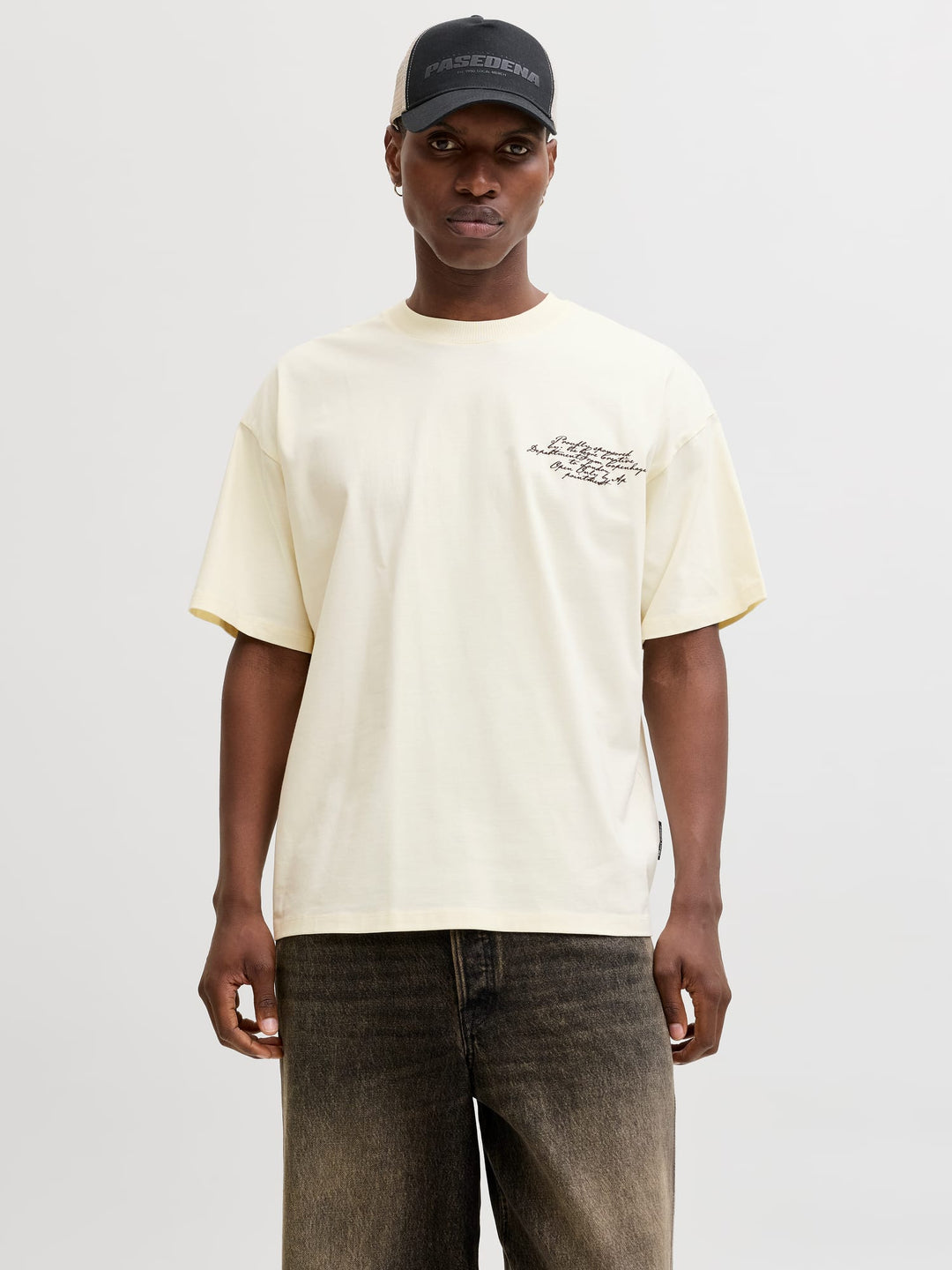 Jack & Jones T-shirt Dust ecru – heren