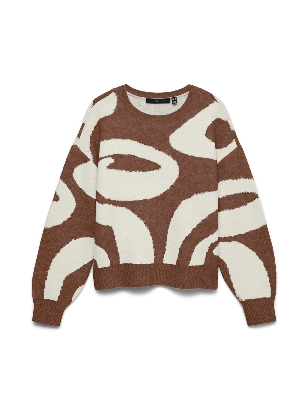 VERO MODA 10310862 Lara trui dames bruin dessin