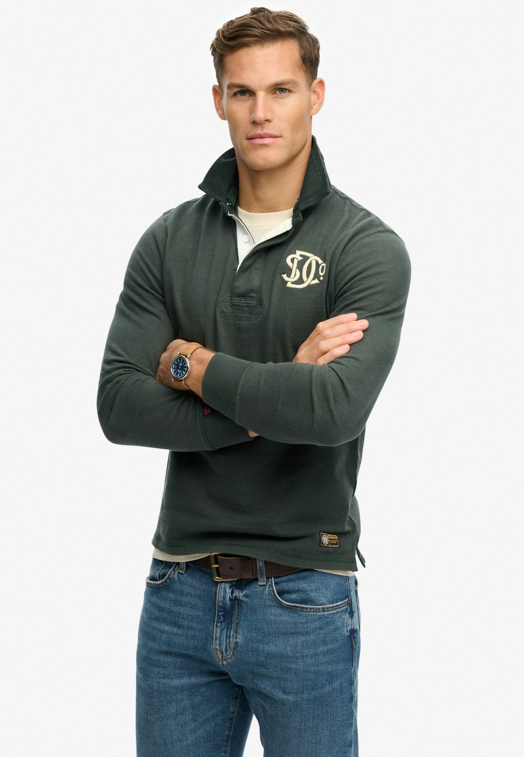 Superdry heren t-shirt k/m groen dessin – M2014011A