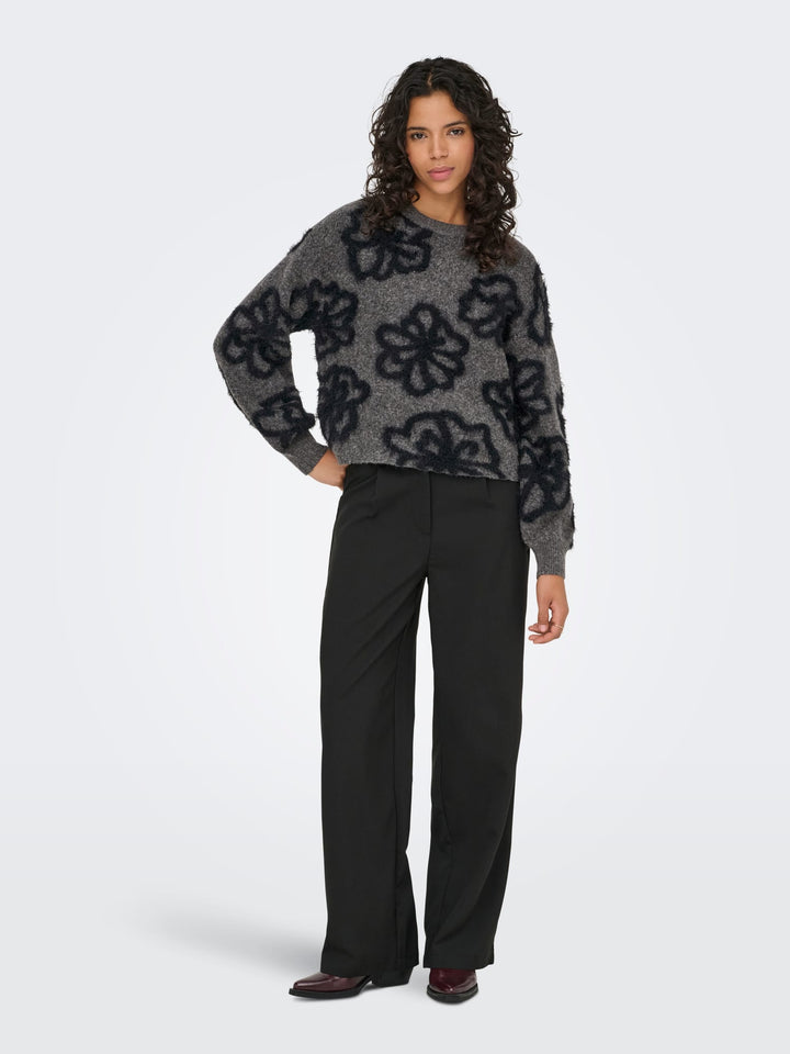 Only 15375497 Felicia trui dames grijs dessin