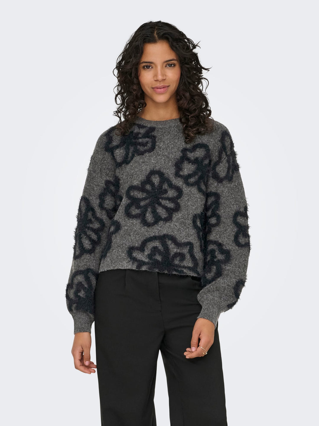 Only 15375497 Felicia trui dames grijs dessin