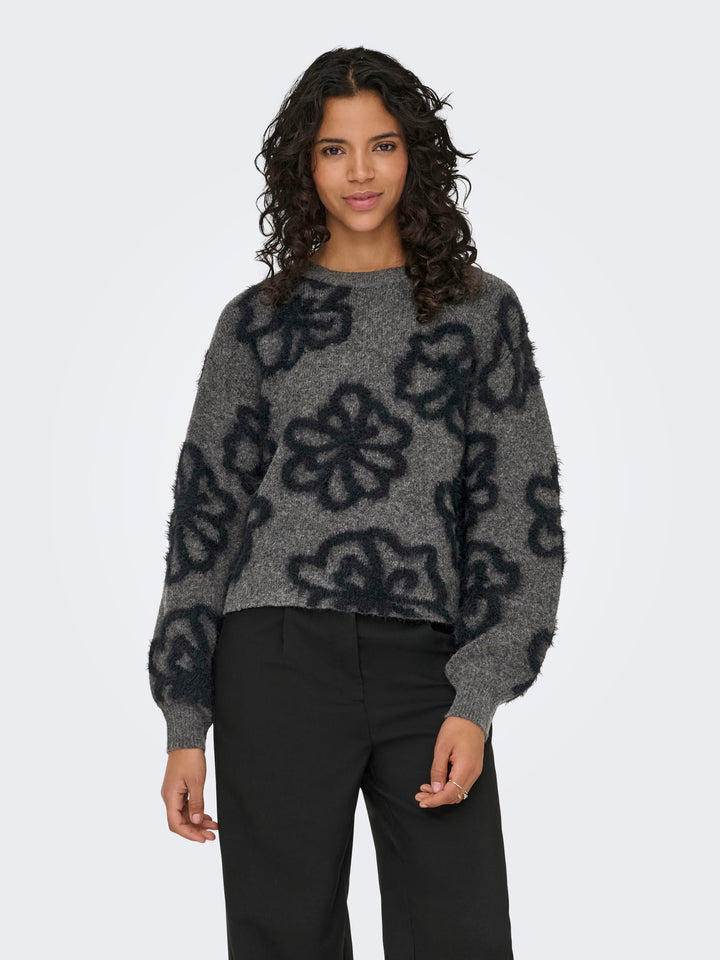 Only 15375497 Felicia trui dames grijs dessin