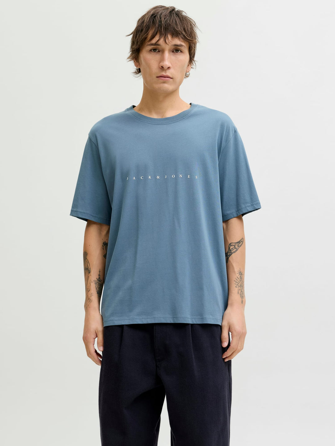 Jack & Jones T-shirt k/m rafblauw – heren