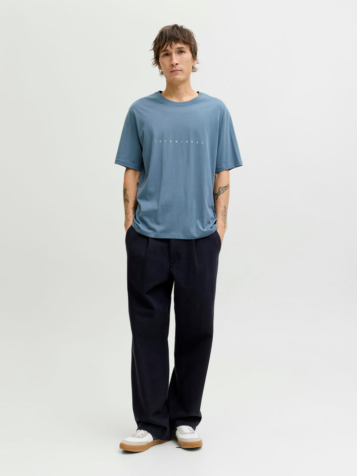Jack & Jones T-shirt k/m rafblauw – heren