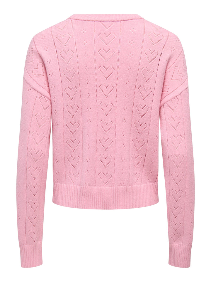 Only ONLISA LIFE LS STRUCT BOXY trui roze – dames