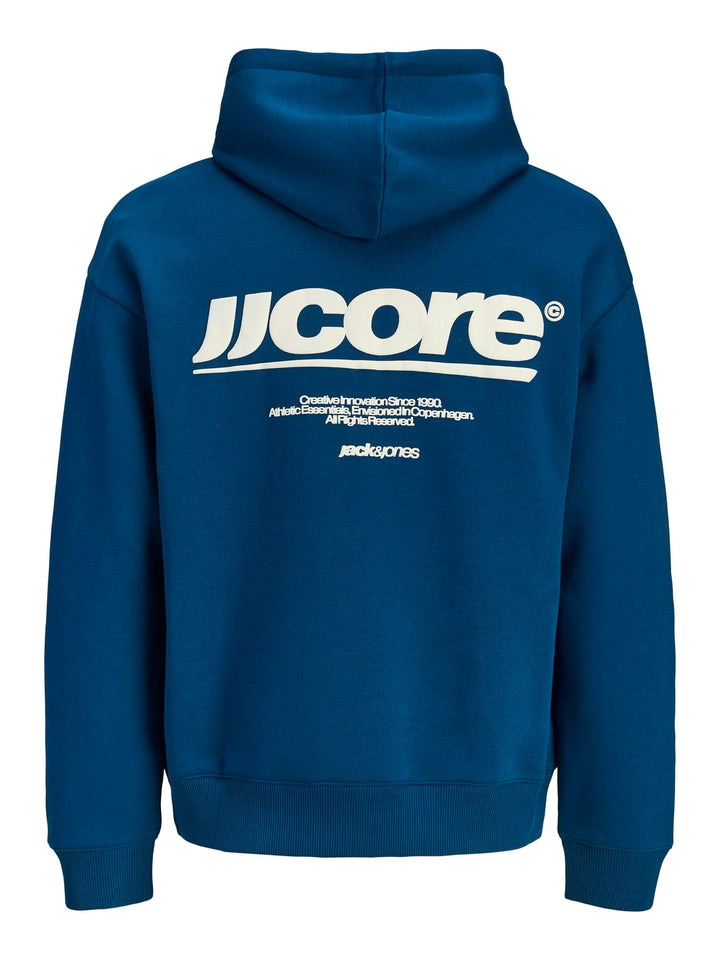 Jack & Jones JCOCLUB BACKPRINT SWEAT HOOD – heren hoodie - Rafblauw