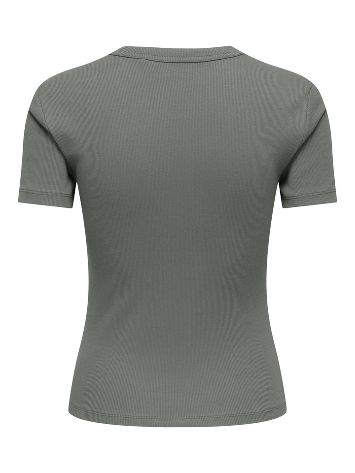 Only ONLVAL S/S O-NECK T-shirt olijf – dames