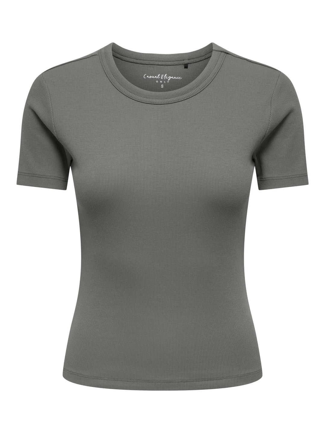 Only ONLVAL S/S O-NECK T-shirt olijf – dames