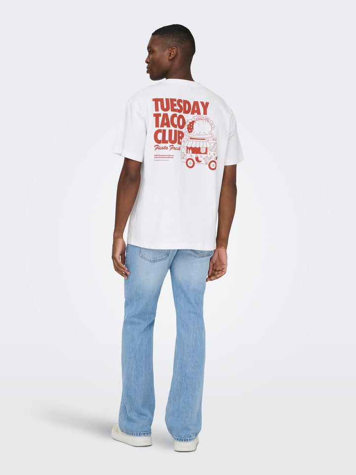 ONLY & SONS T-shirt Fred off-white – heren