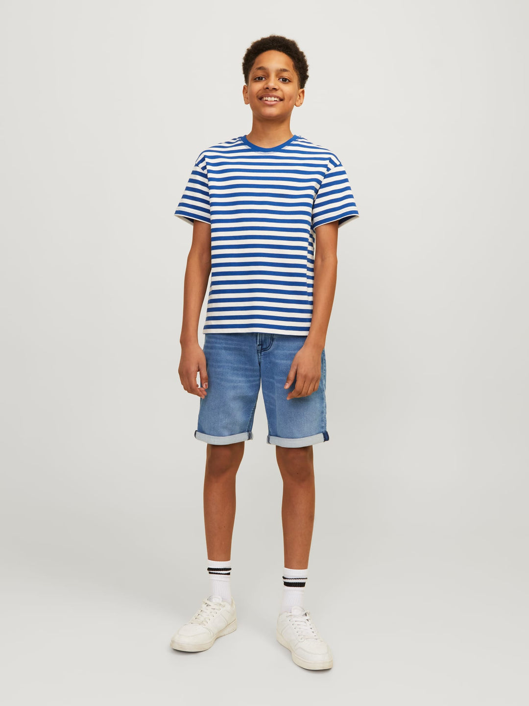 Jack & Jones Kids JJIRICK JJICON shorts – jongens - Blue Denim