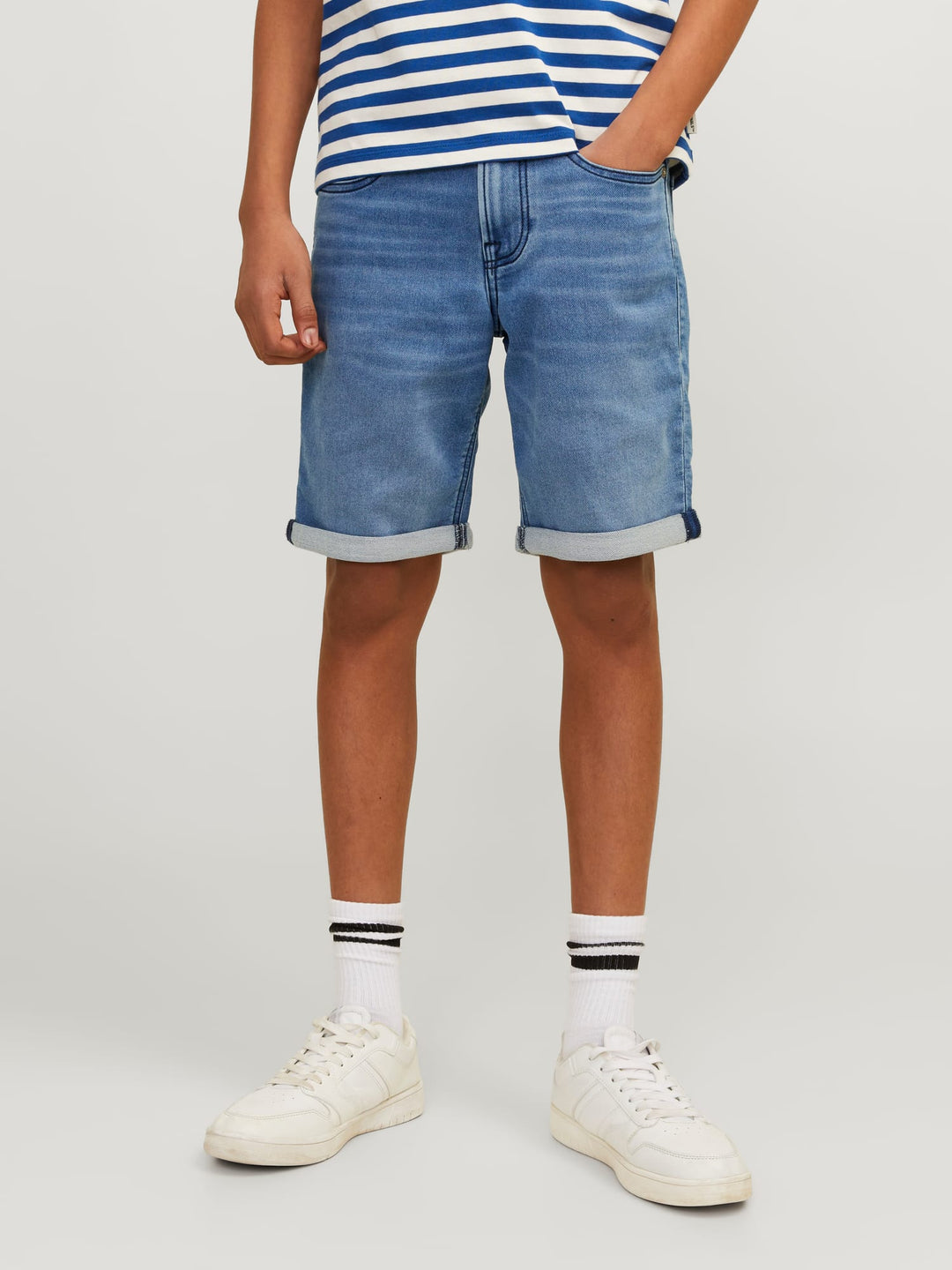 Jack & Jones Kids JJIRICK JJICON shorts – jongens - Blue Denim