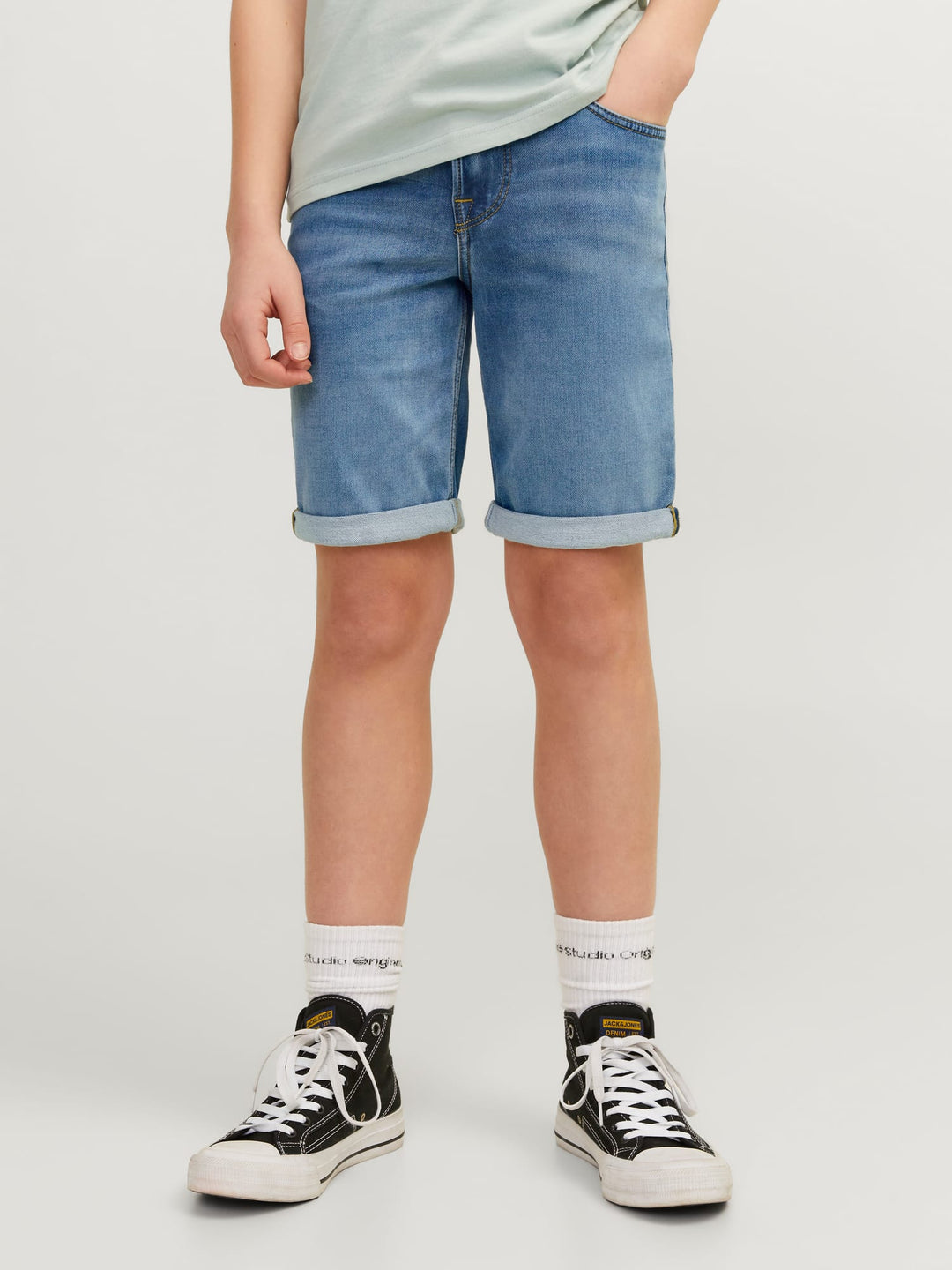Jack & Jones JJIRICK denim short – jongens - Blue Denim