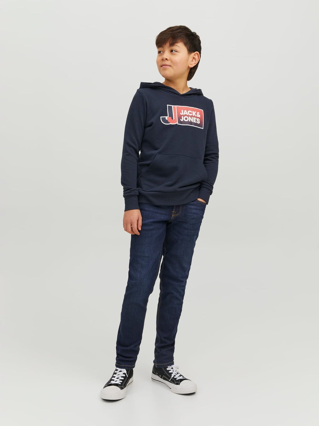 Jack & Jones JJIGLENN slim fit jeans blue denim – jongens