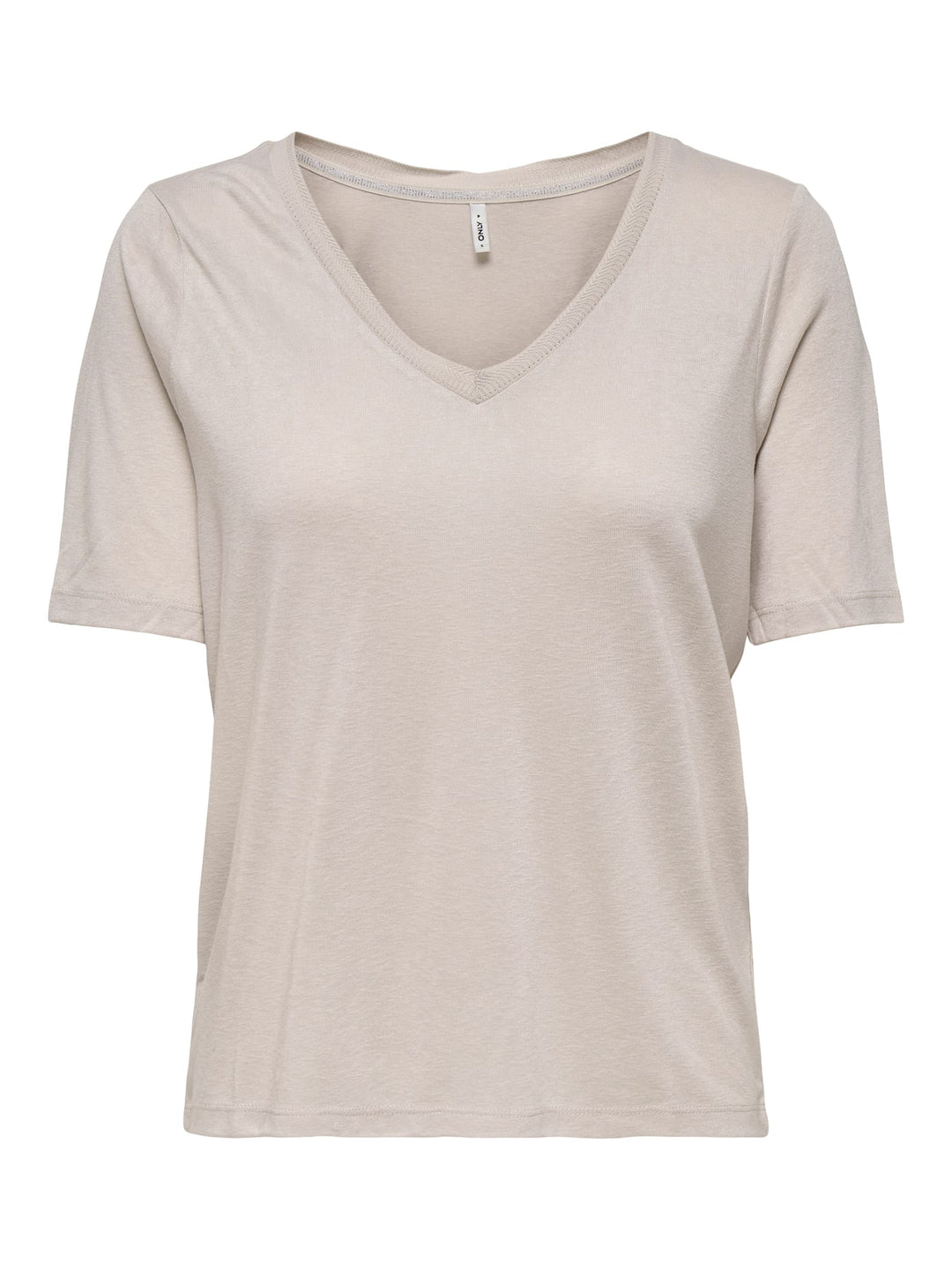 Only 15257390 Elise t-shirt k/m dames beige