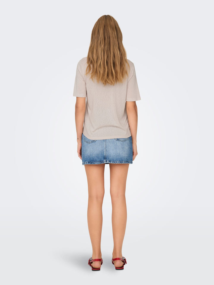 Only Elise T-shirt beige – dames