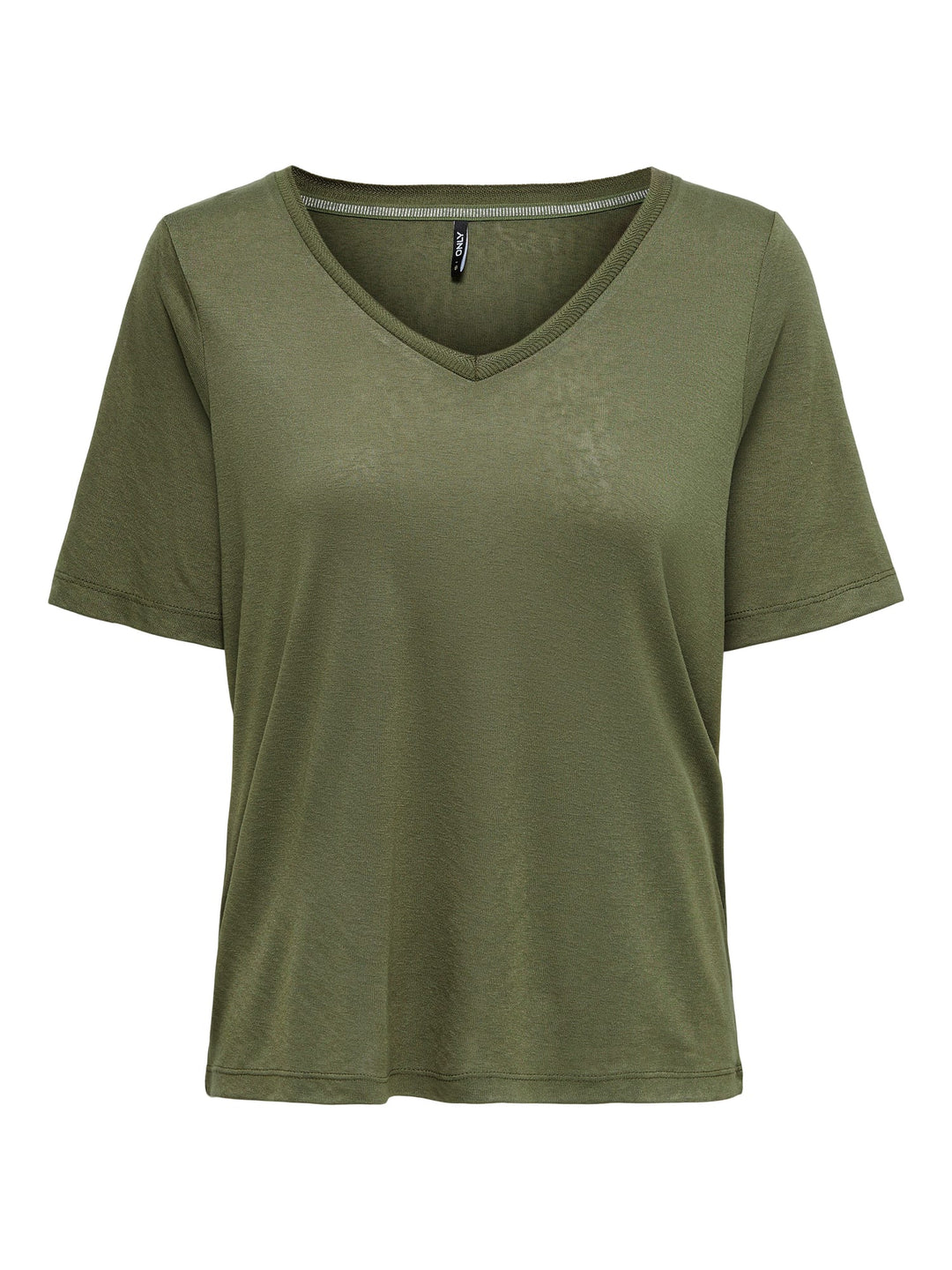 Only ONLELISE S/S V-NECK TOP army – dames t-shirt