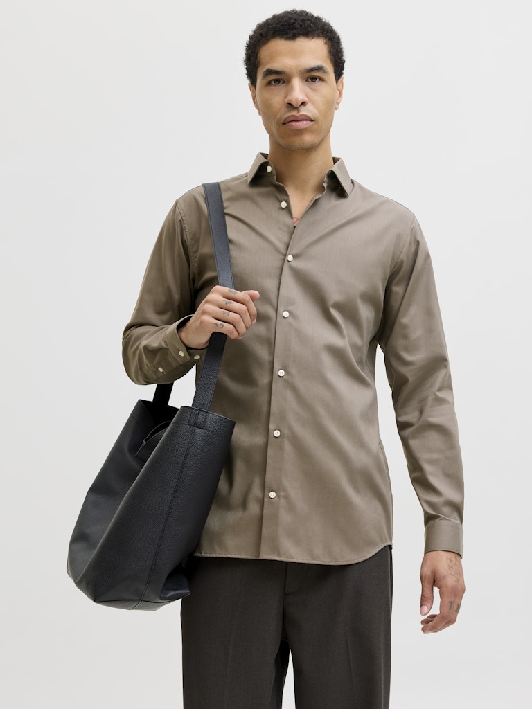 Jack & Jones 12227385 parker overhemd – heren - Bruin