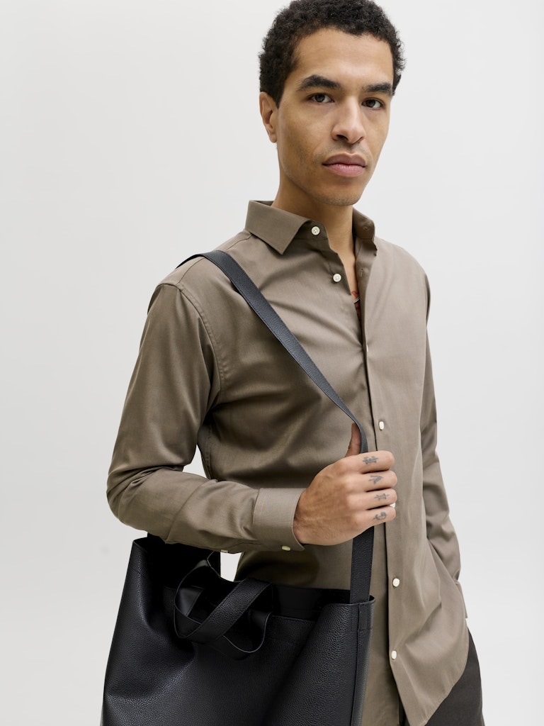 Jack & Jones 12227385 parker overhemd – heren - Bruin