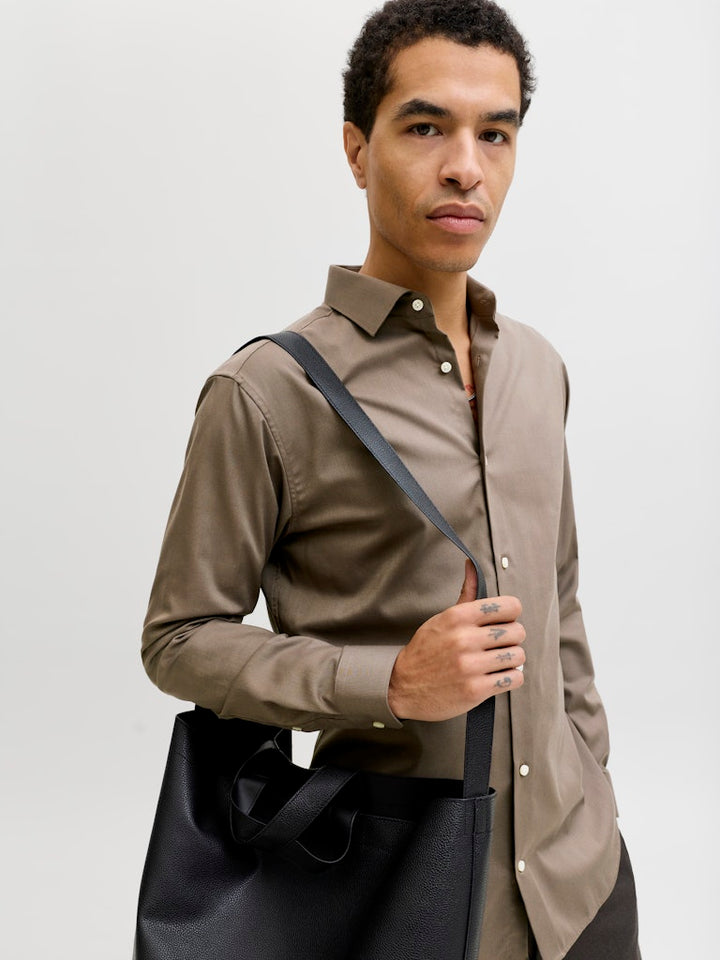 Jack & Jones 12227385 parker overhemd – heren - Bruin
