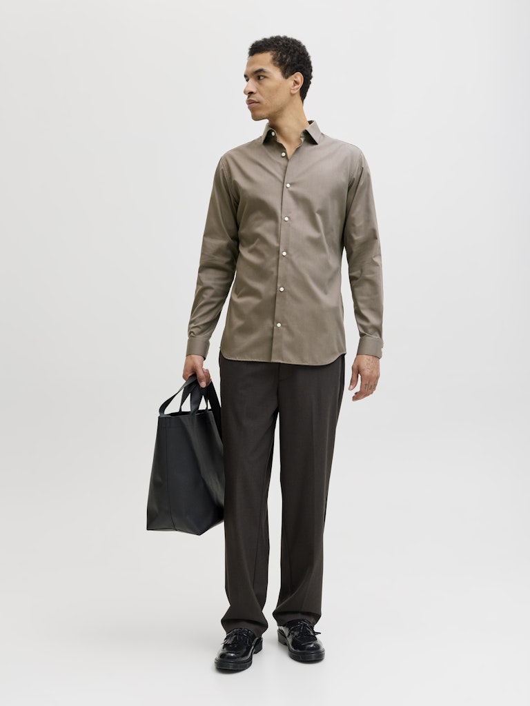 Jack & Jones 12227385 parker overhemd – heren - Bruin