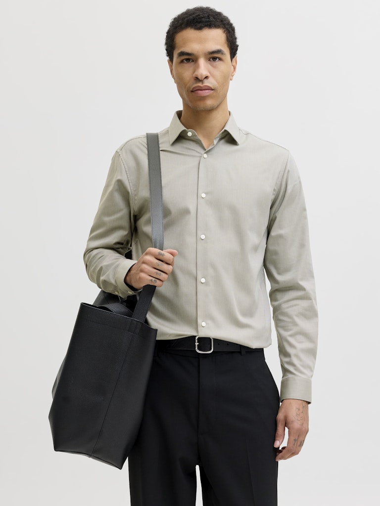 Jack & Jones 12227385 Parker overhemd l/m heren - groen dessin
