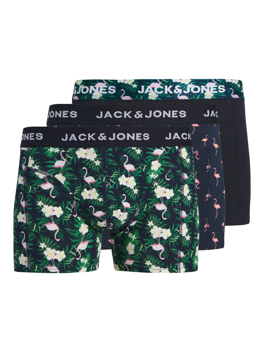 Jack & Jones boxershort heren zwart dessin – flamingo