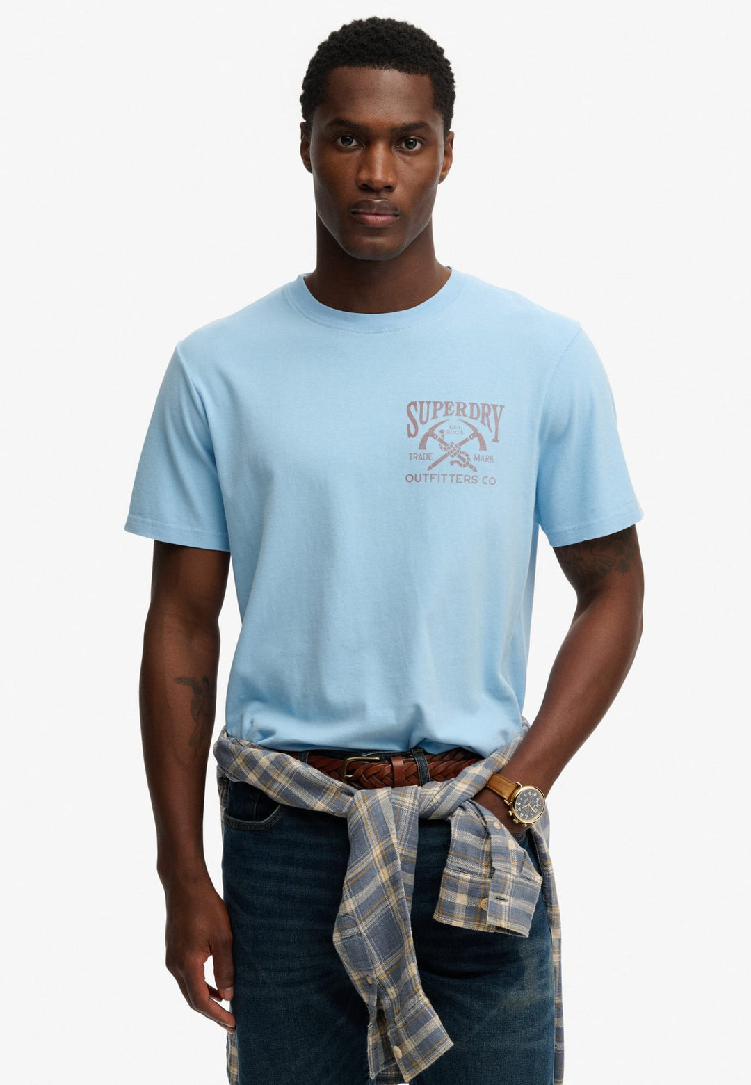 Superdry Outdoors Mountain Relaxed T-shirt lichtblauw – heren