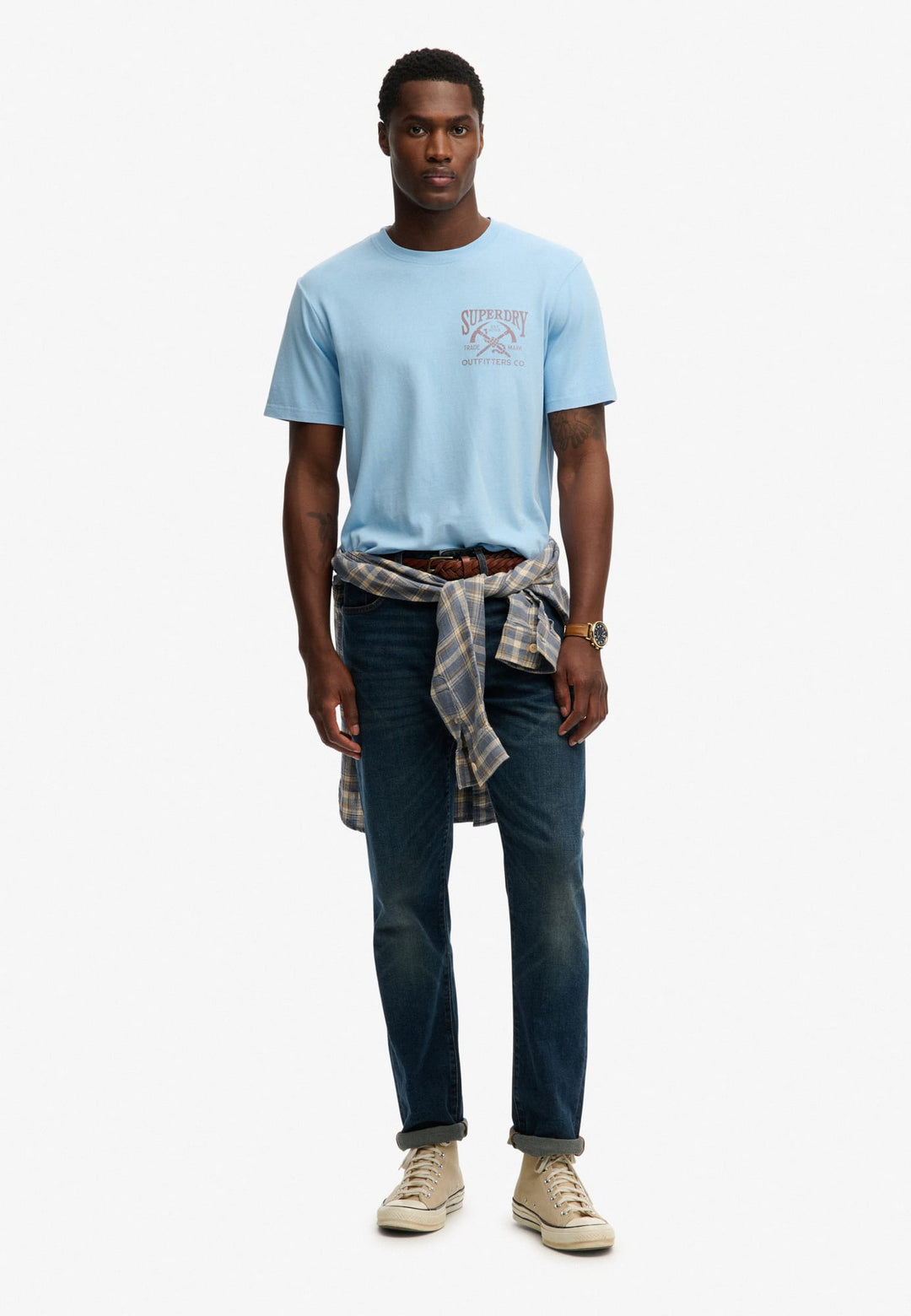 Superdry Outdoors Mountain Relaxed T-shirt lichtblauw – heren