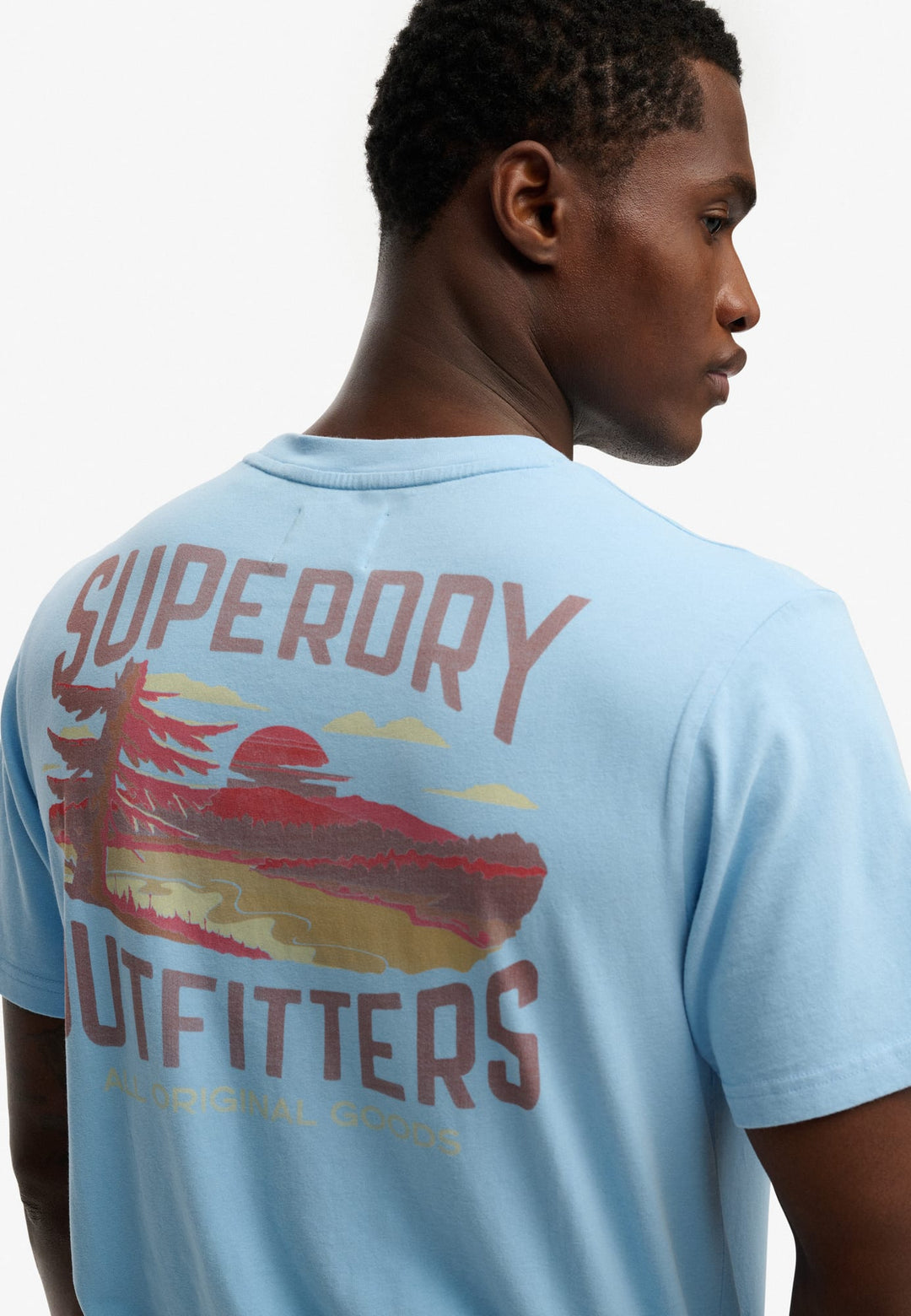 Superdry Outdoors Mountain Relaxed T-shirt lichtblauw – heren