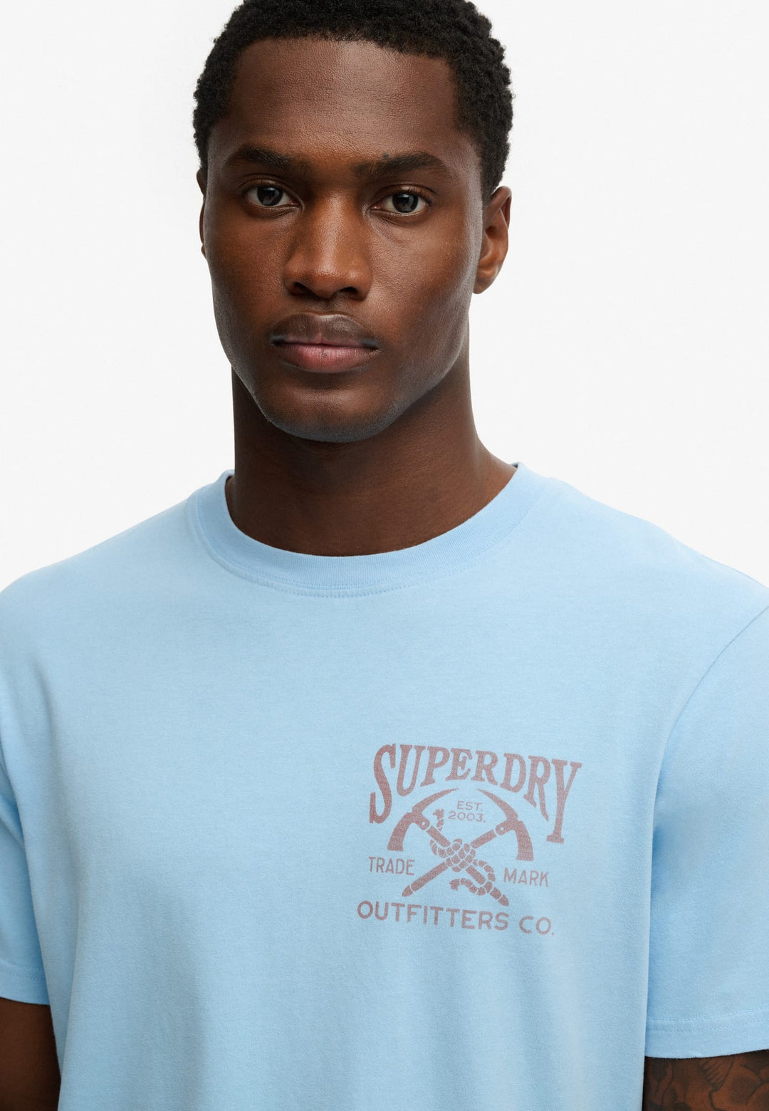 Superdry Outdoors Mountain Relaxed T-shirt lichtblauw – heren
