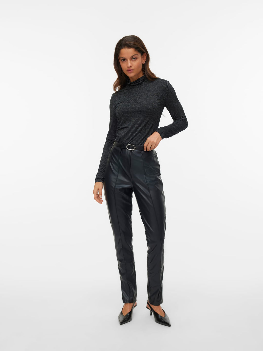VERO MODA Lava t-shirt l/m zwart dessin – dames
