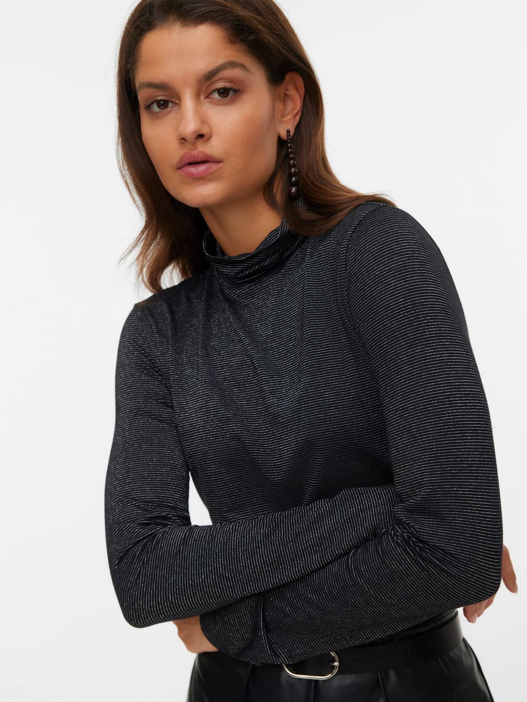 VERO MODA Lava t-shirt l/m zwart dessin – dames