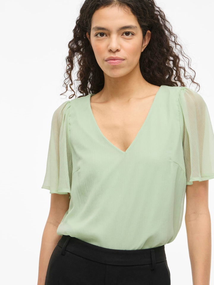 Vila Falia V-Hals top mint – dames